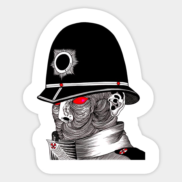 Creepy Police Sticker by FUN ART